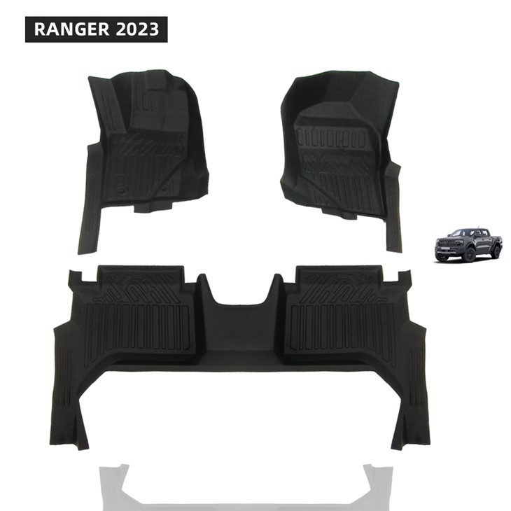 Hulgimüügihind kõrge{0}}kvaliteetne auto sisematt 5D TPE libisemisvastane-automatt, kergesti puhastatav auto põrandavaip RANGERile